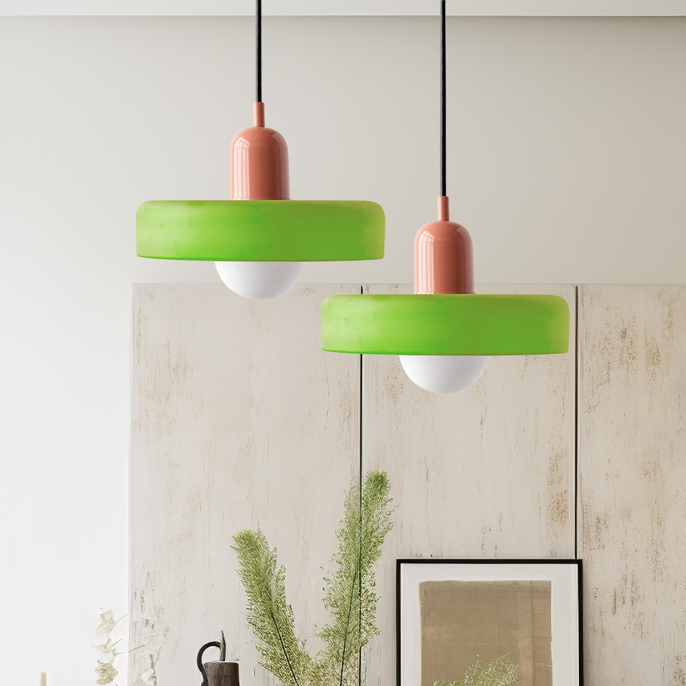 Bauhaus Pendant Light in Colored Glass