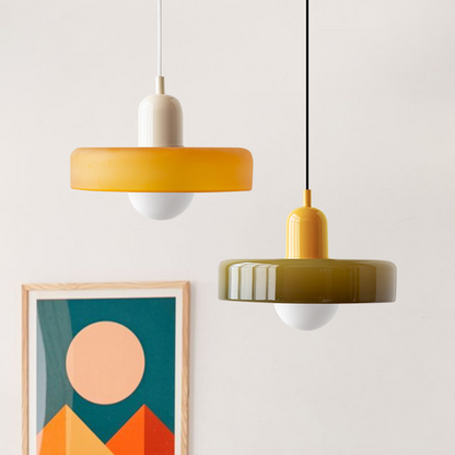 Bauhaus Pendant Light in Colored Glass