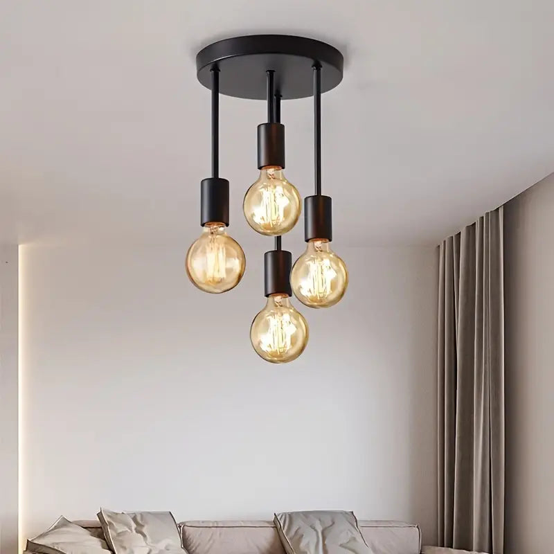 Black 4-lamp Ceiling Light