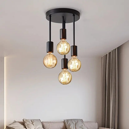 Black 4-lamp Ceiling Light