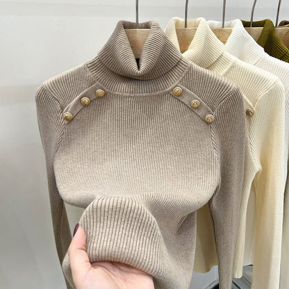 Evelyn Luxe Cashmere Turtleneck Sweater