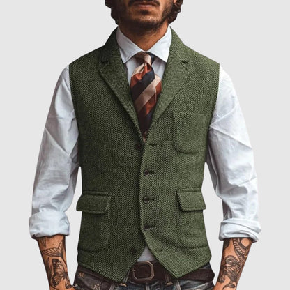 Windsor Herringbone Elegance Vest