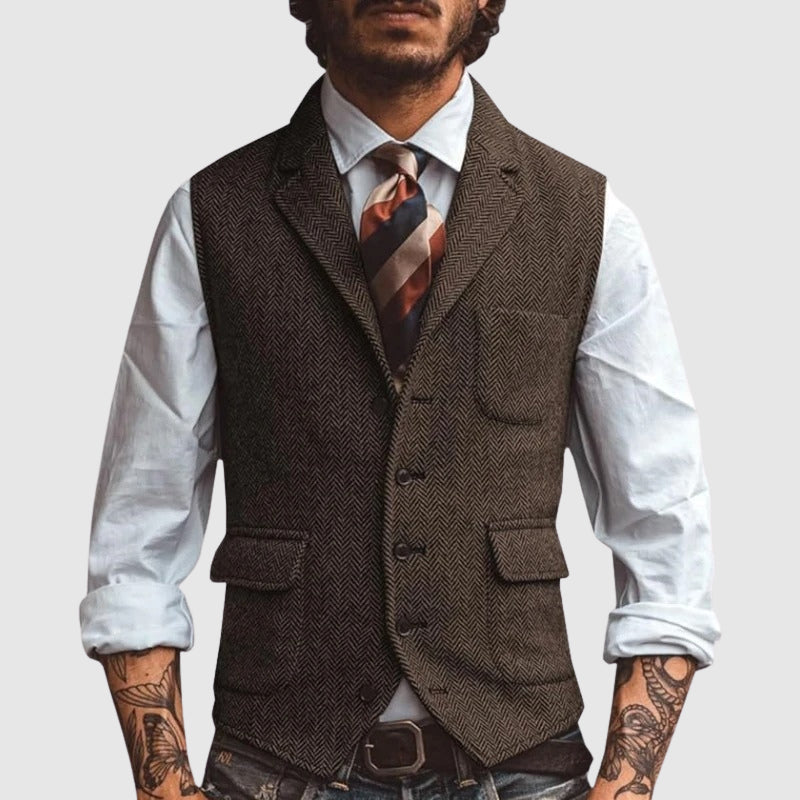 Windsor Herringbone Elegance Vest