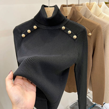 Evelyn Luxe Cashmere Turtleneck Sweater