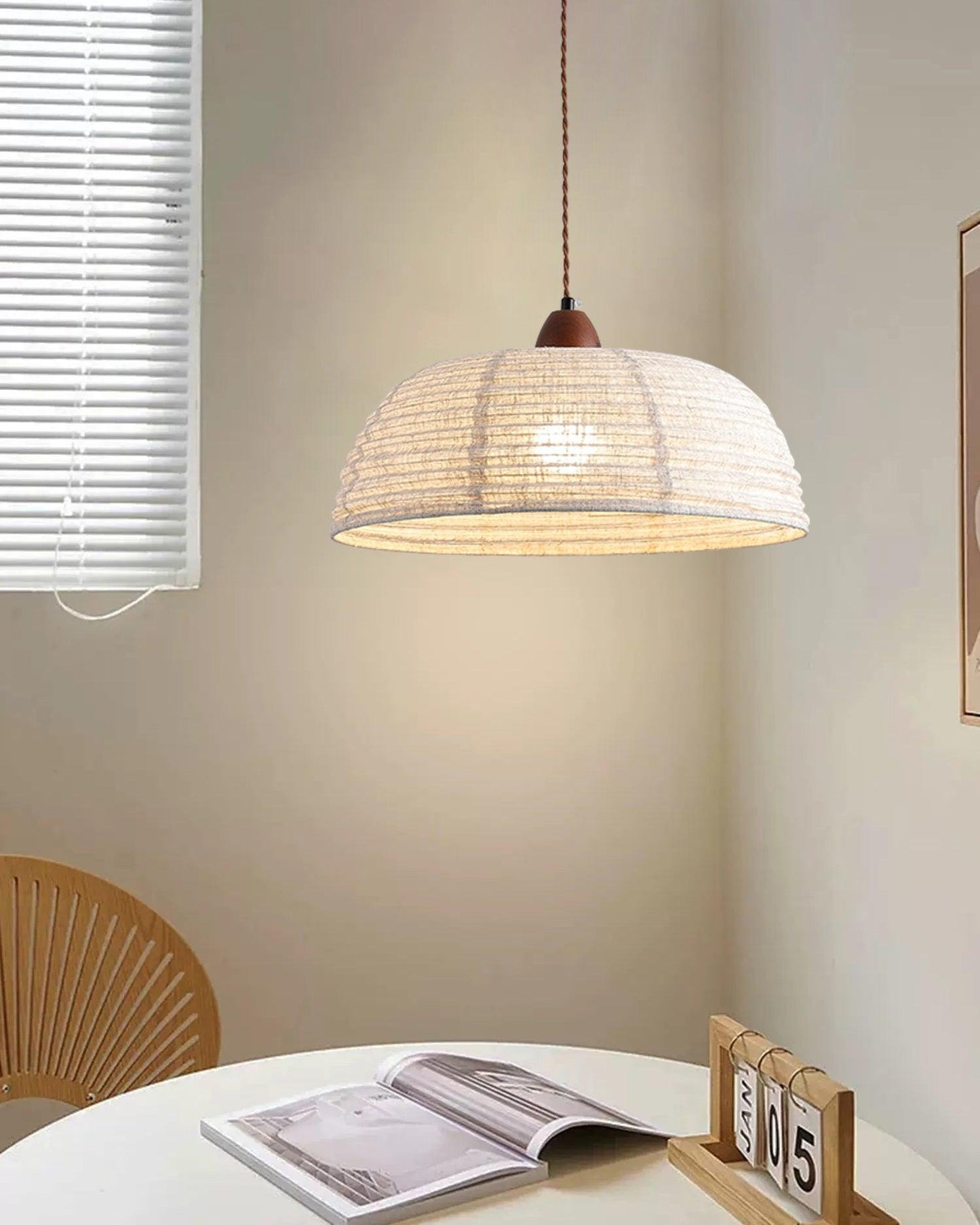 Wood and Fabric Series Pendant Lamp