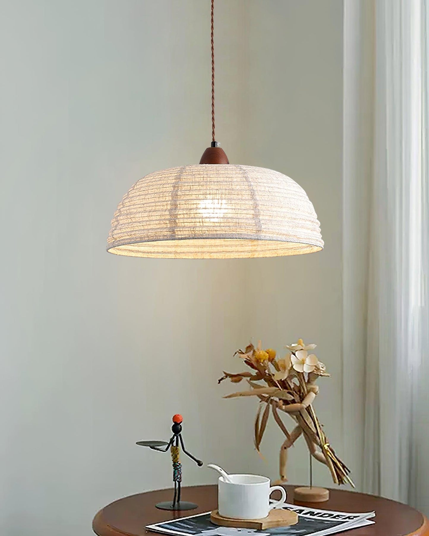 Wood and Fabric Series Pendant Lamp