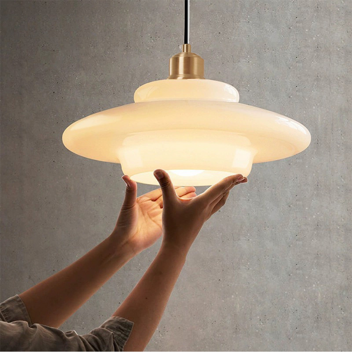 White Glass Pendant Light