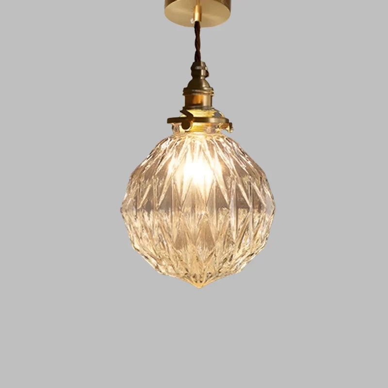 Crystal glass pendant light